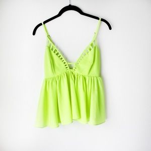 Neon Lime Statement Top